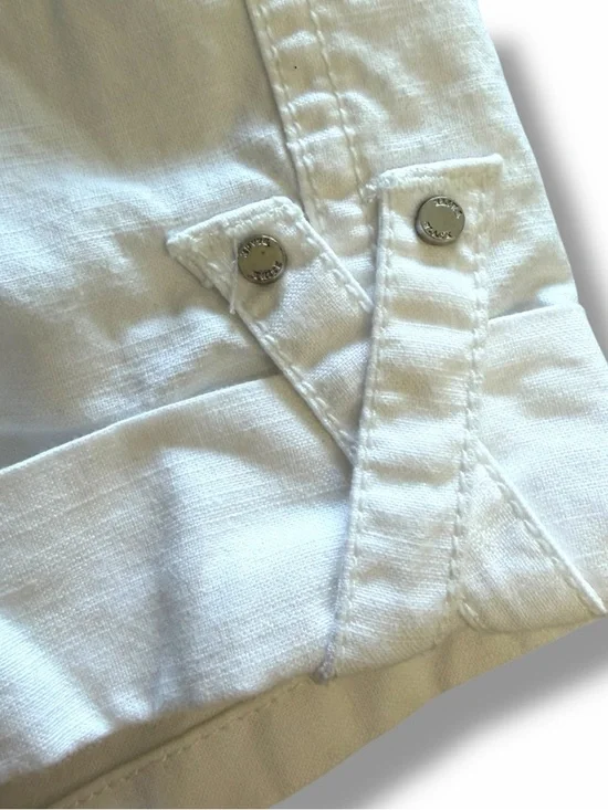 White House Black Market Vintage White Cuffed MR Mid Rise Chino Shorts size 10 - Picture 5 of 6